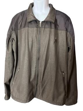 Fossa Men’s 2XL Fleece Lined Full Zip Jacket One World Observatory Gray